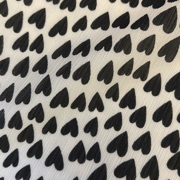 J crew chiffon blouse XL with black hearts and ruffles NWOT - Picture 5 of 5